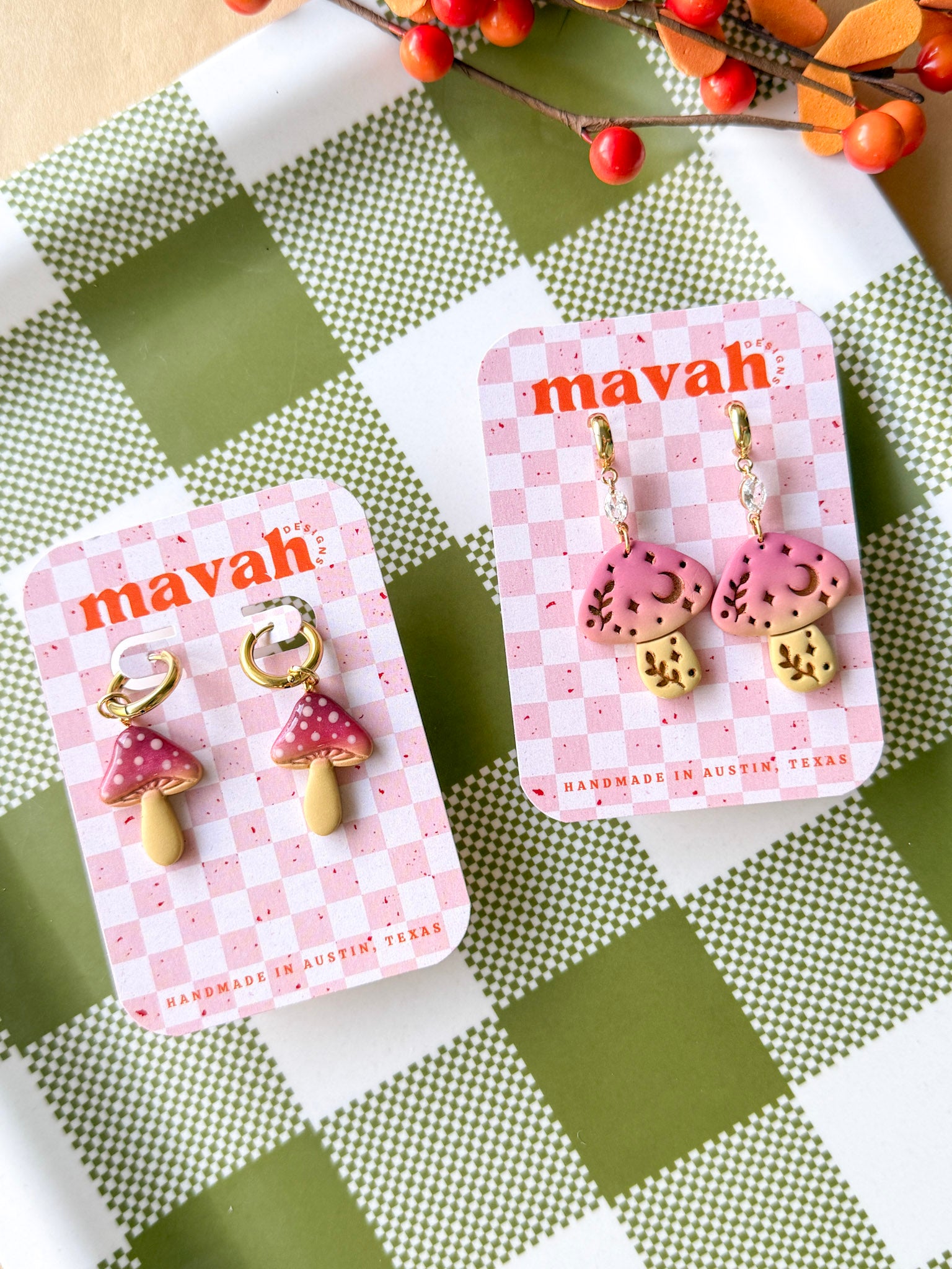 Magical Mushroom Earrings – Whimsical Dangles