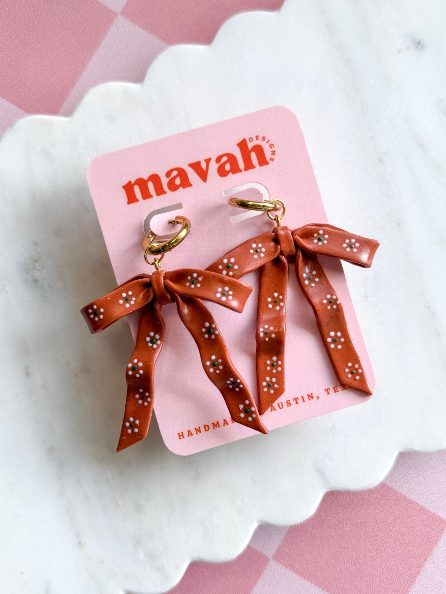 Terracotta Floral Bows