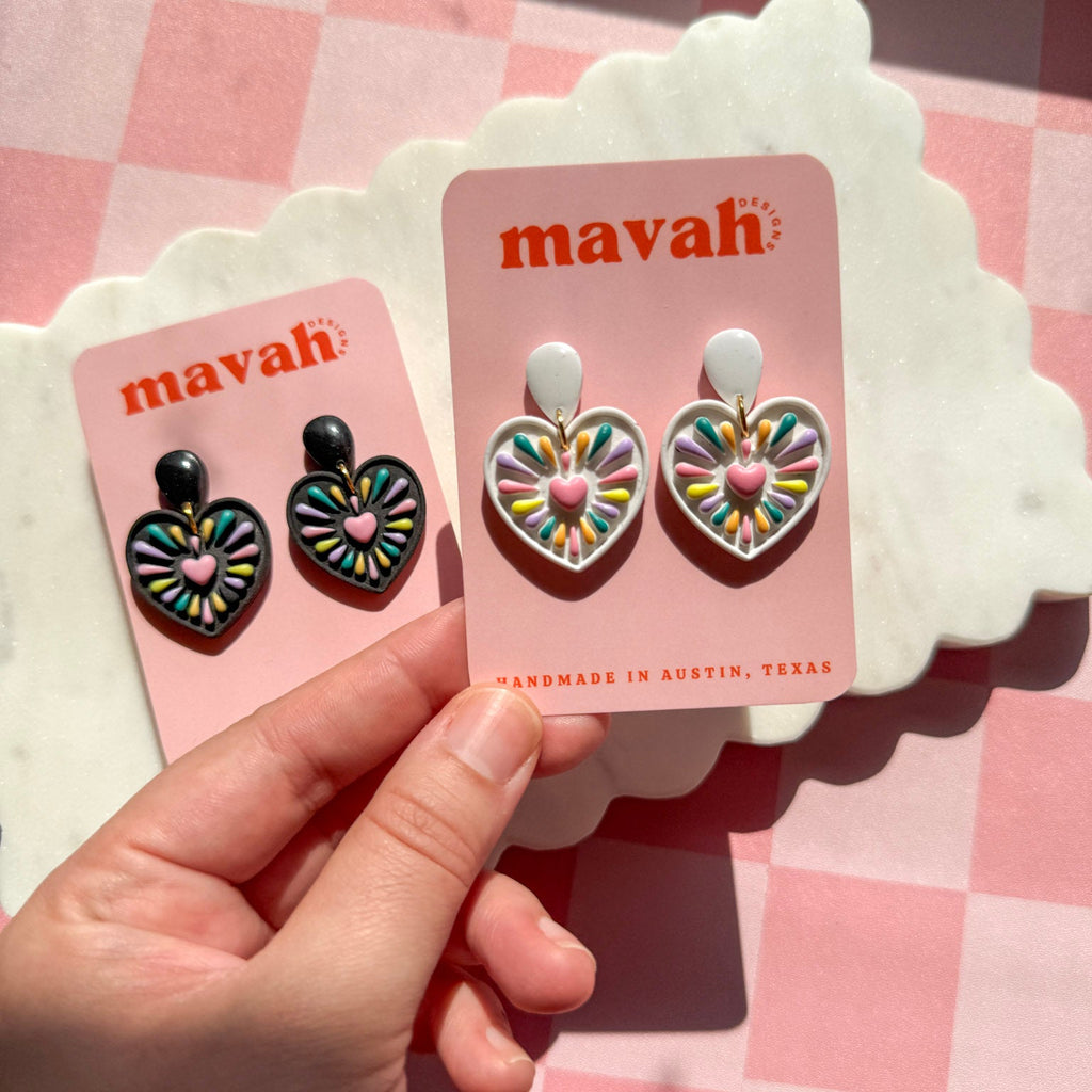Fiesta Heart Summer Earrings