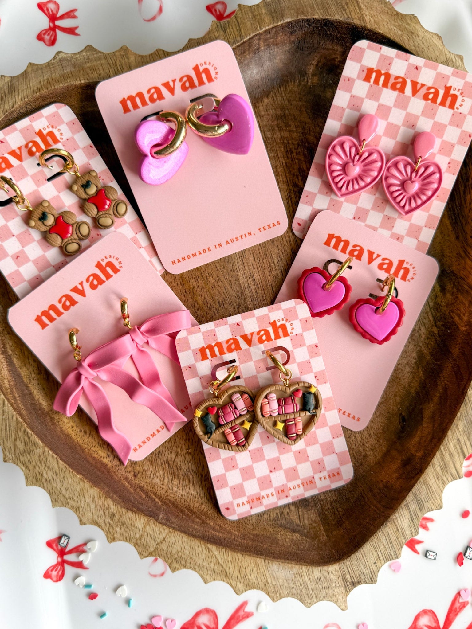 Valentine’s Collection – Handmade Heart Earrings