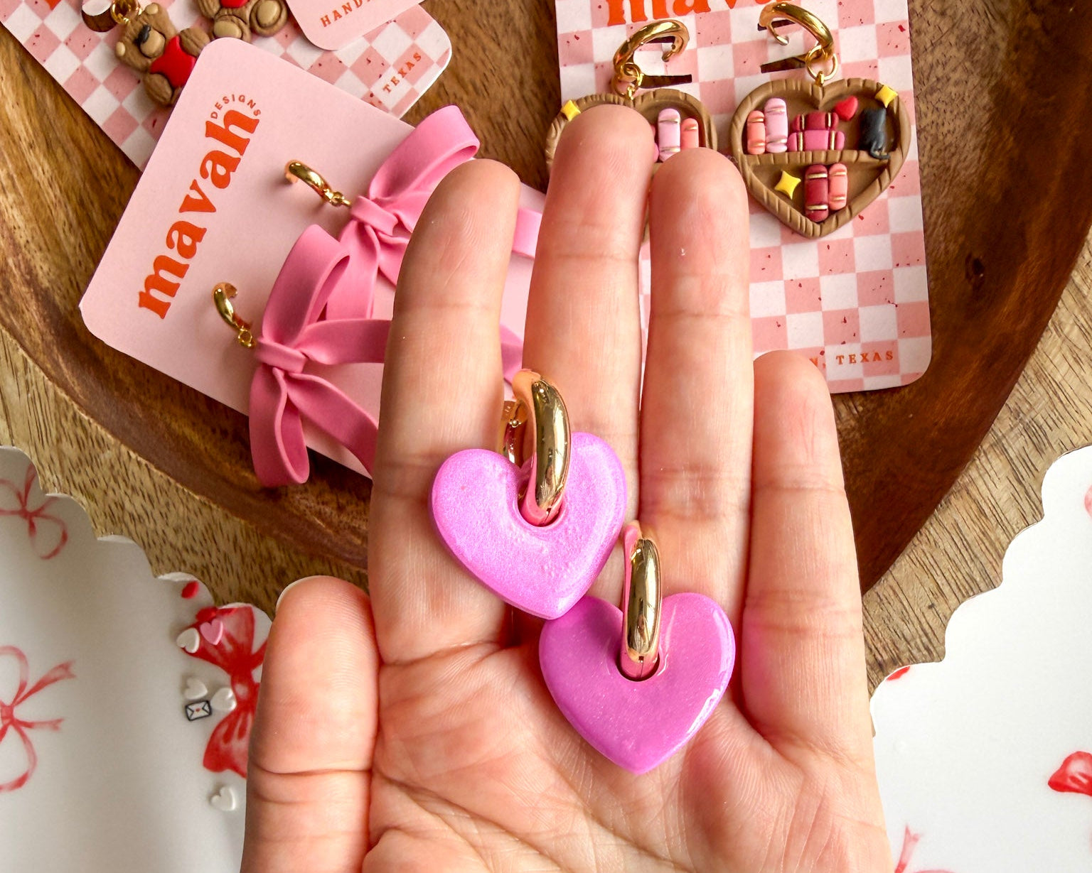 Valentine’s Collection – Handmade Heart Earrings