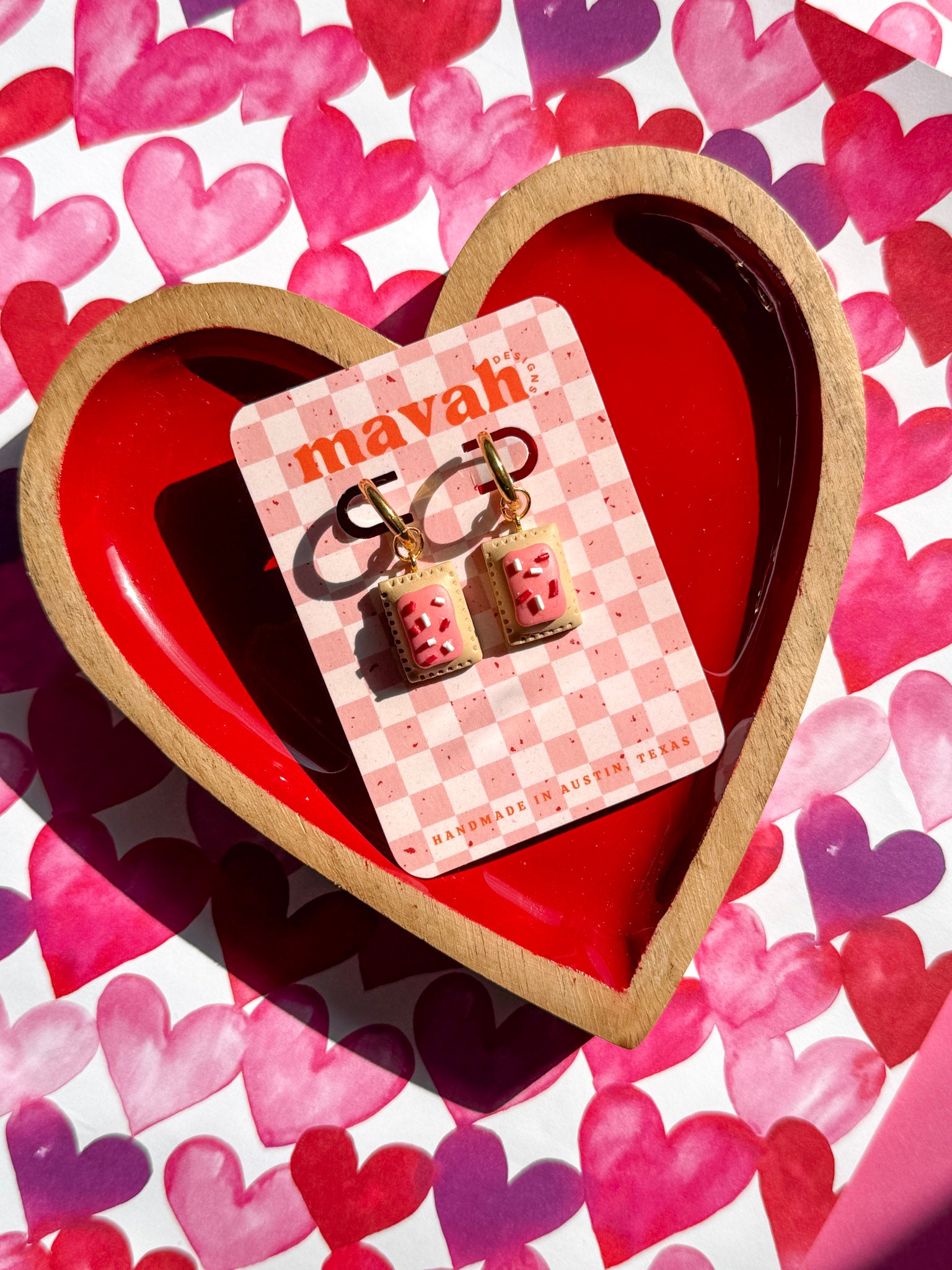 Valentine Sweets Charm Huggies