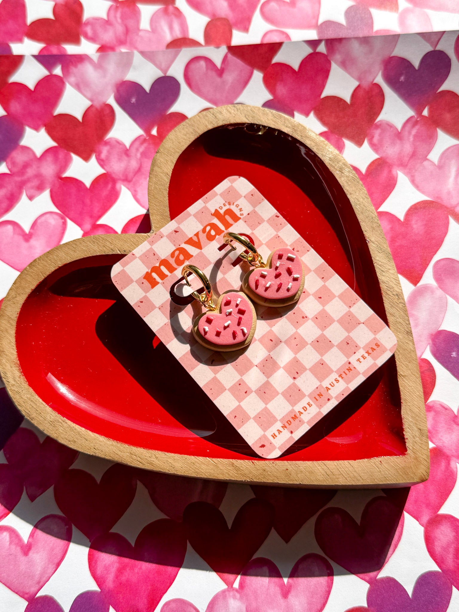 Valentine Sweets Charm Huggies