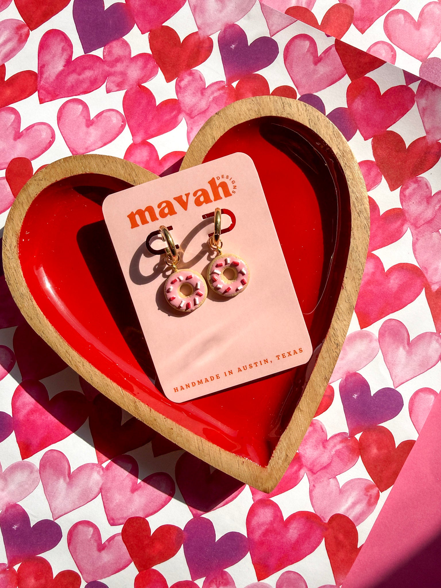 Valentine Sweets Charm Huggies