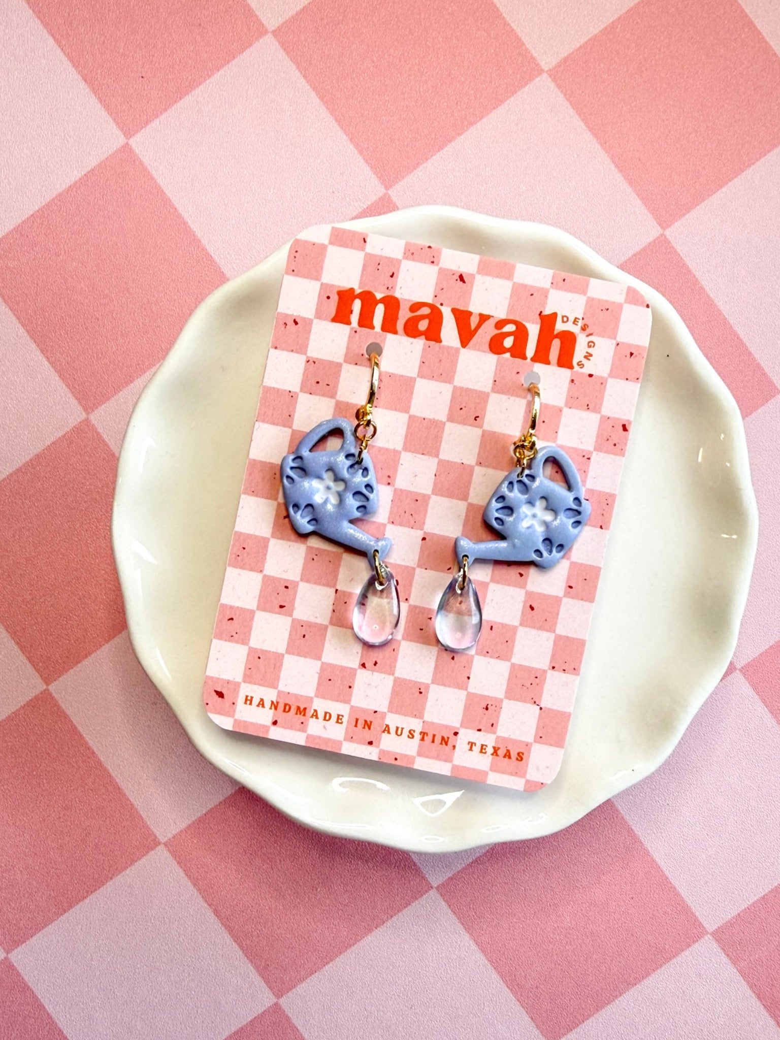Watering Can with drop Earrings
