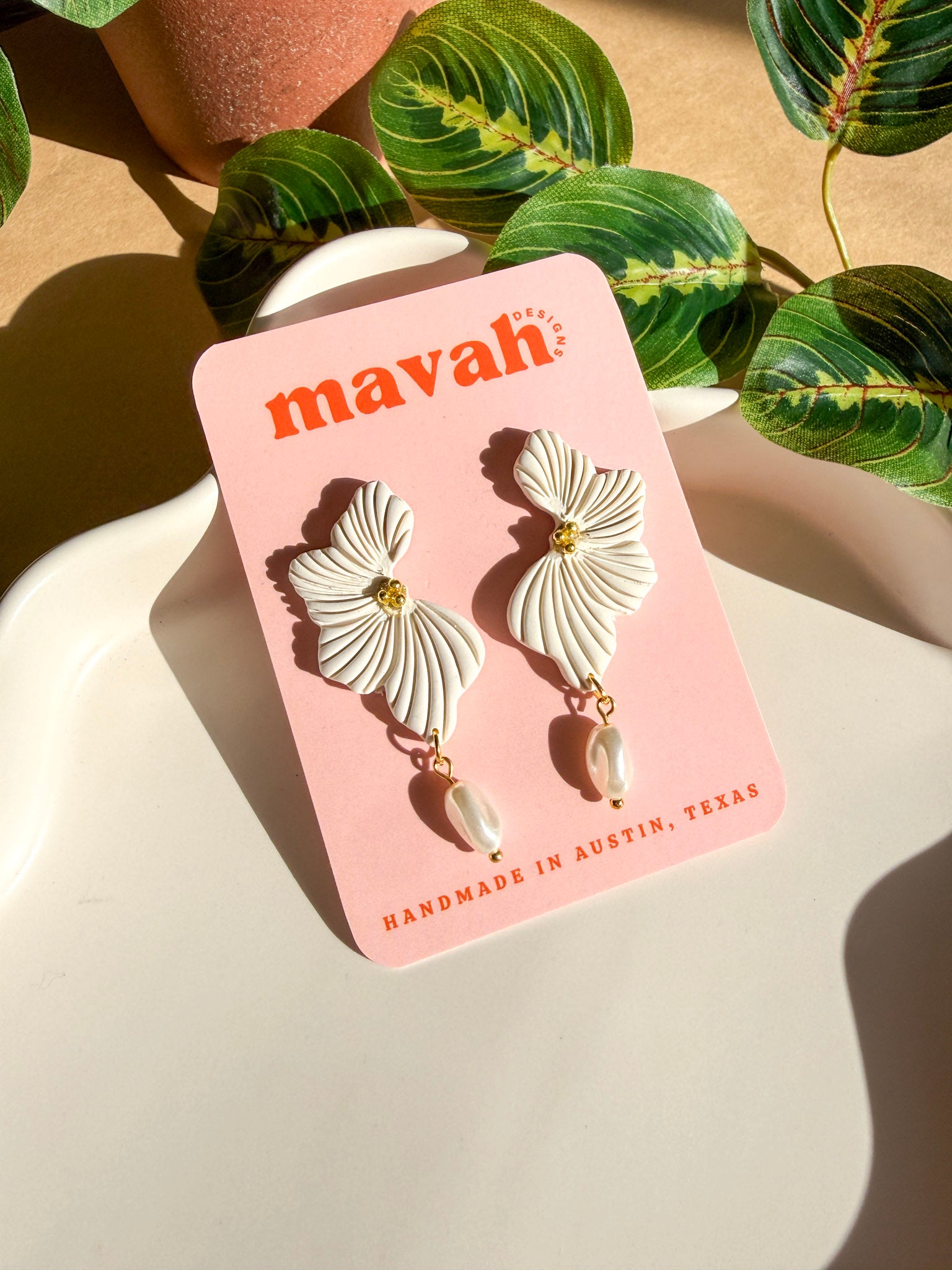 Floral Pearl Drop Earrings