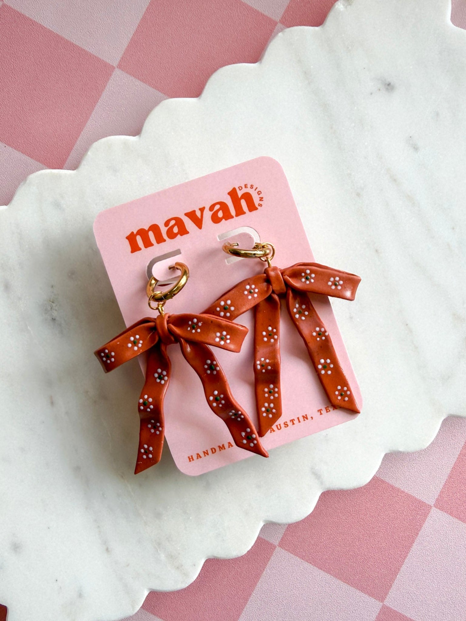 Terracotta Floral Bows