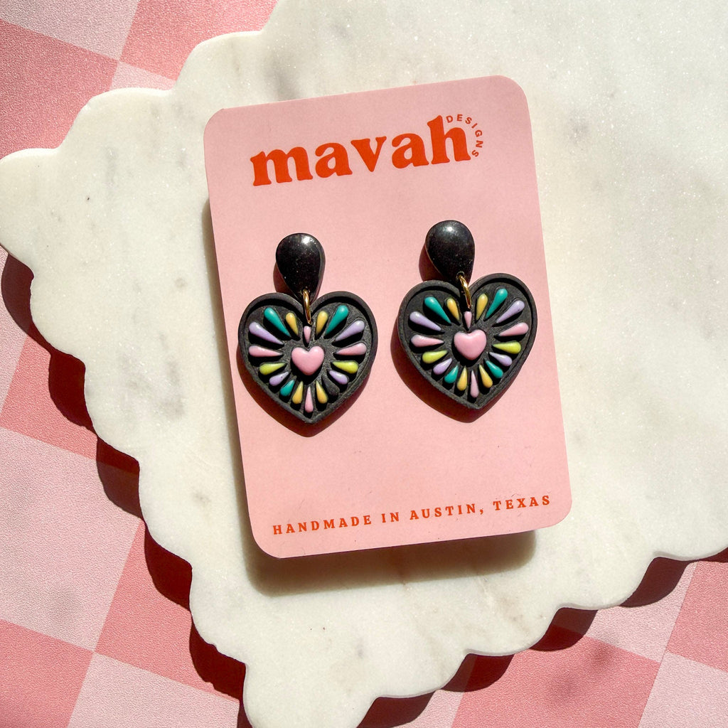 Fiesta Heart Summer Earrings