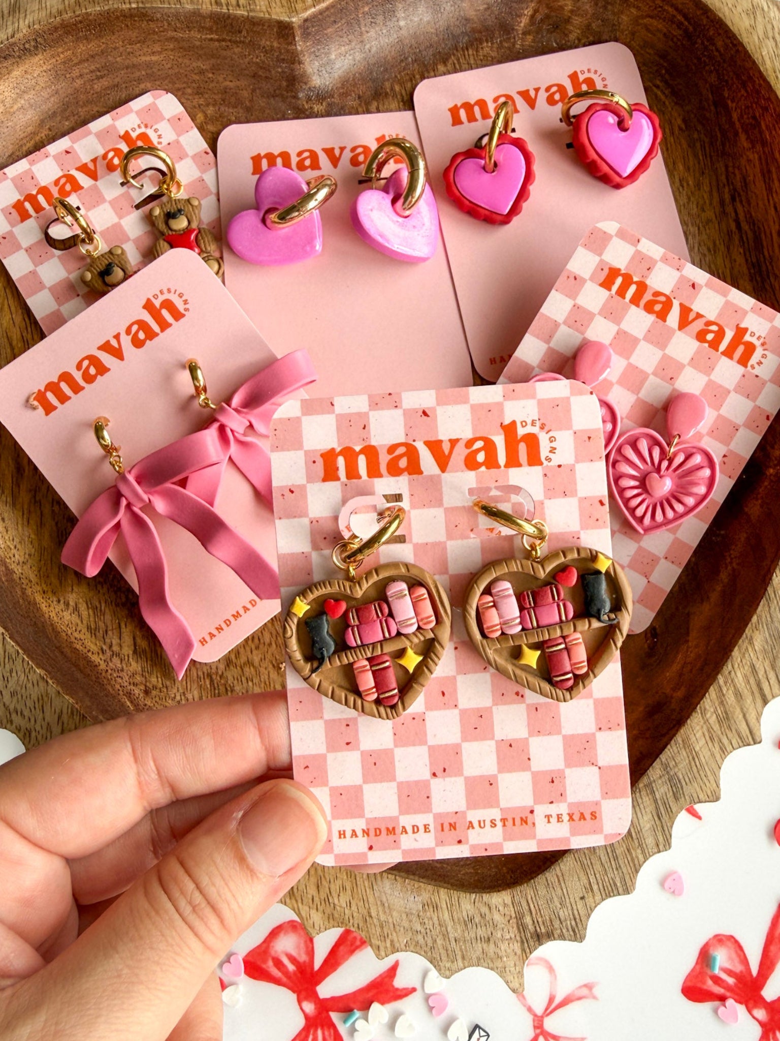 Valentine’s Collection – Handmade Heart Earrings