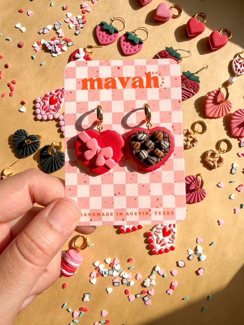 Classic Heart Chocolate Box Dangles