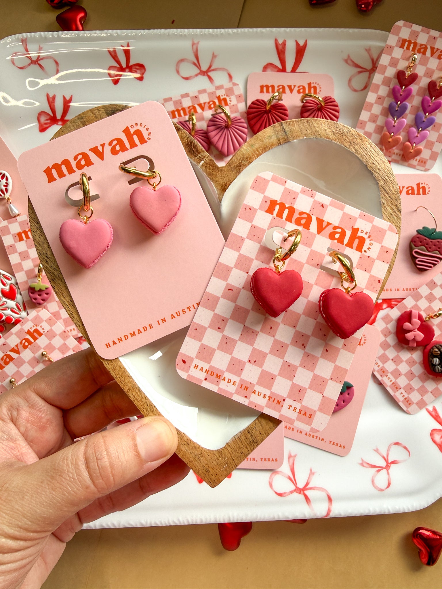 Heart Macaron Dangles