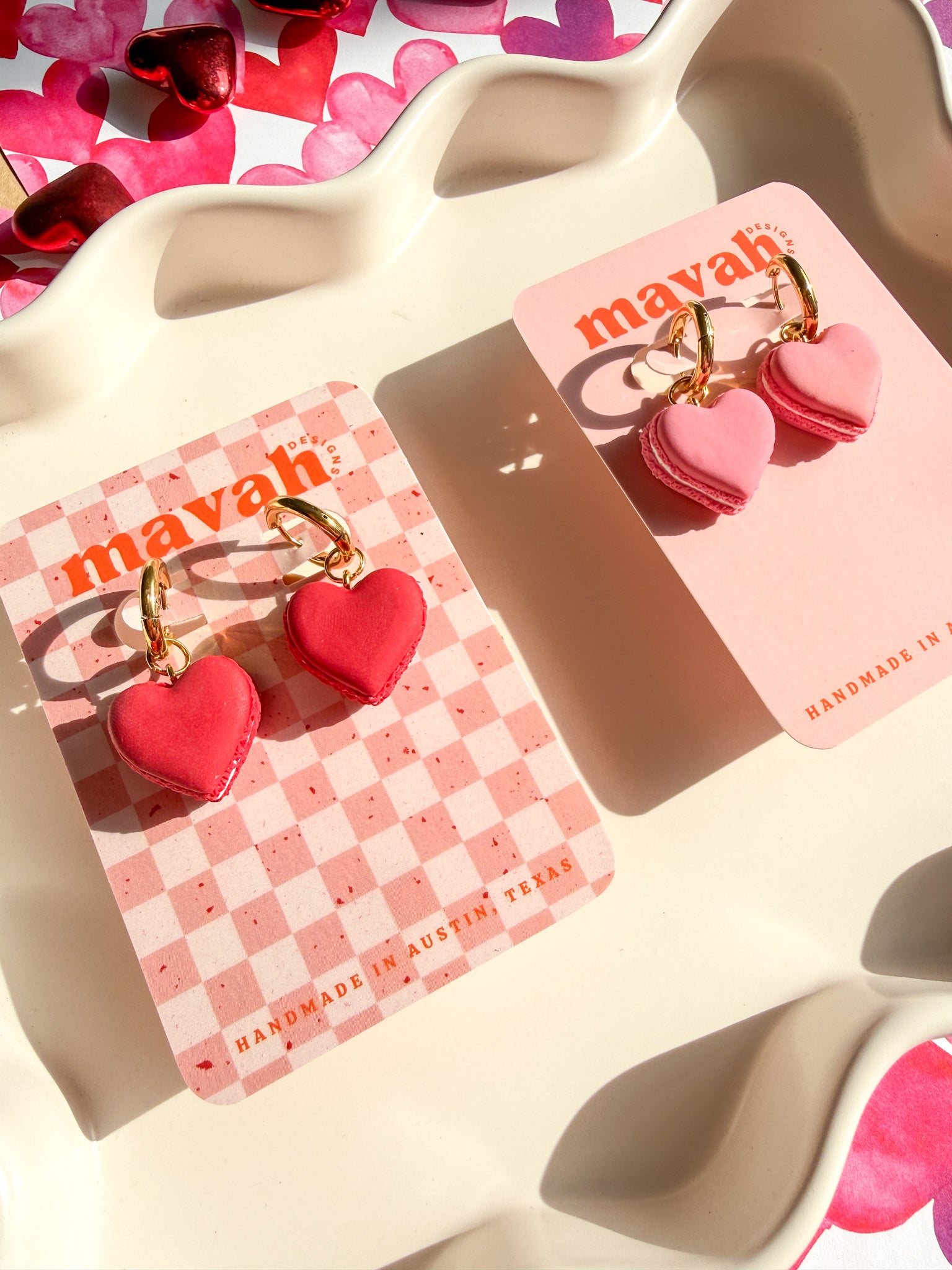 Heart Macaron Dangles