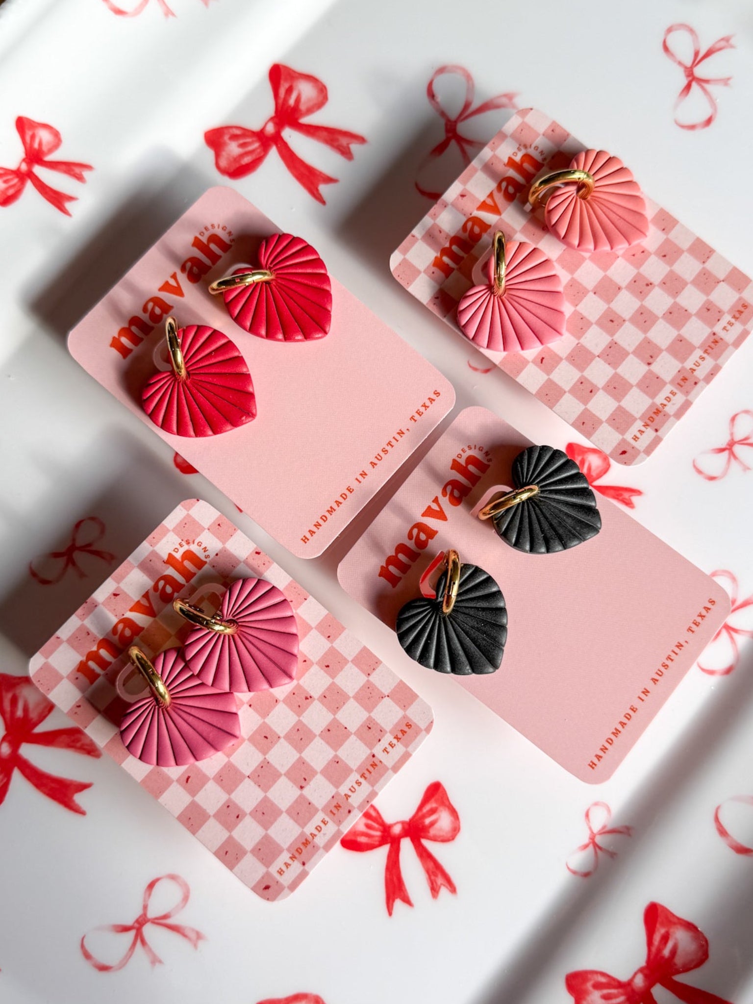 Heart Embossed Hoop Earrings