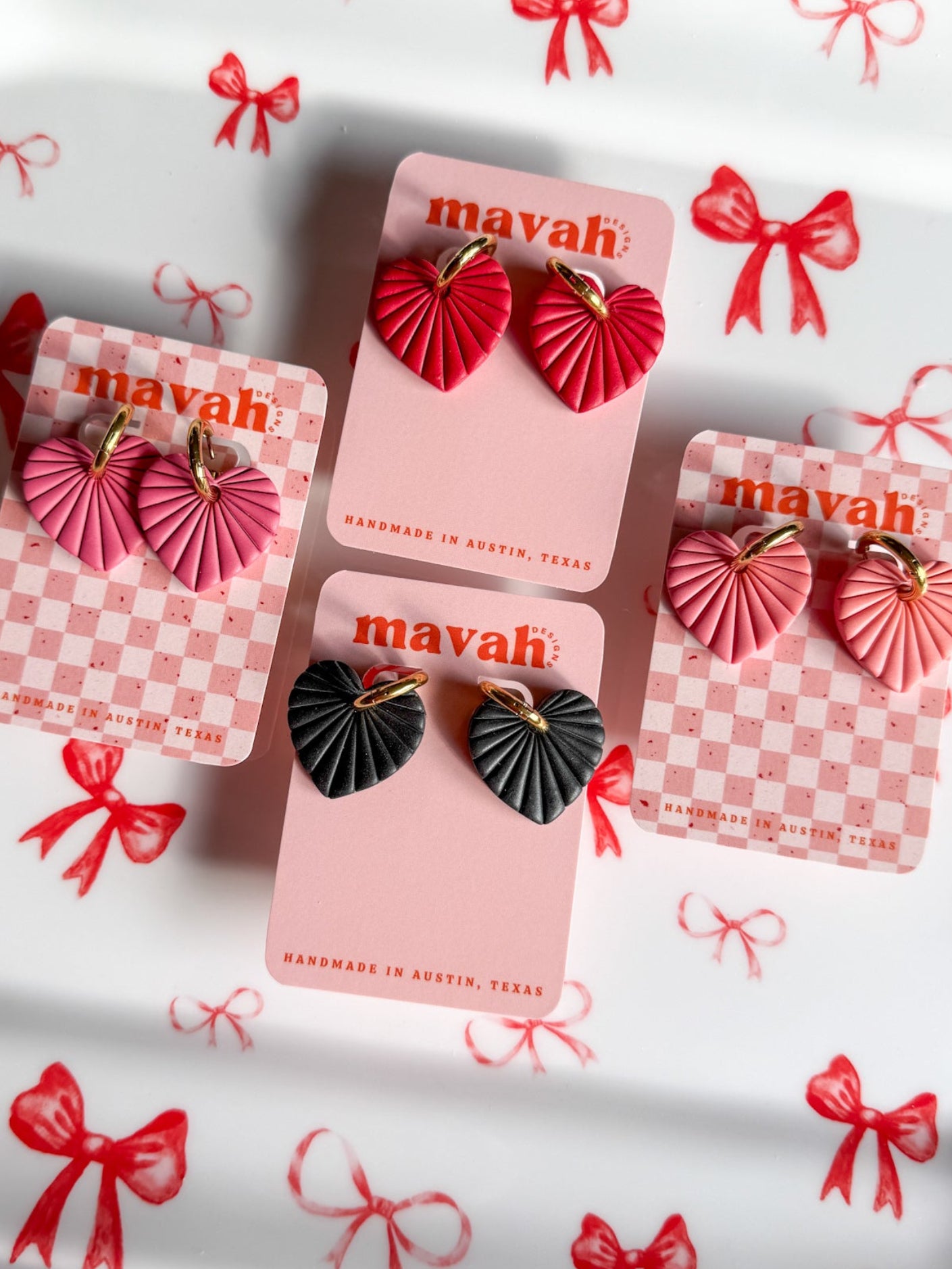 Heart Embossed Hoop Earrings