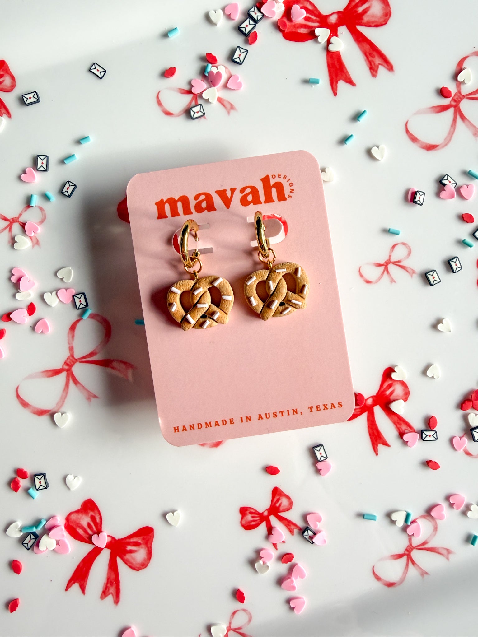 Valentine Sweets Charm Huggies