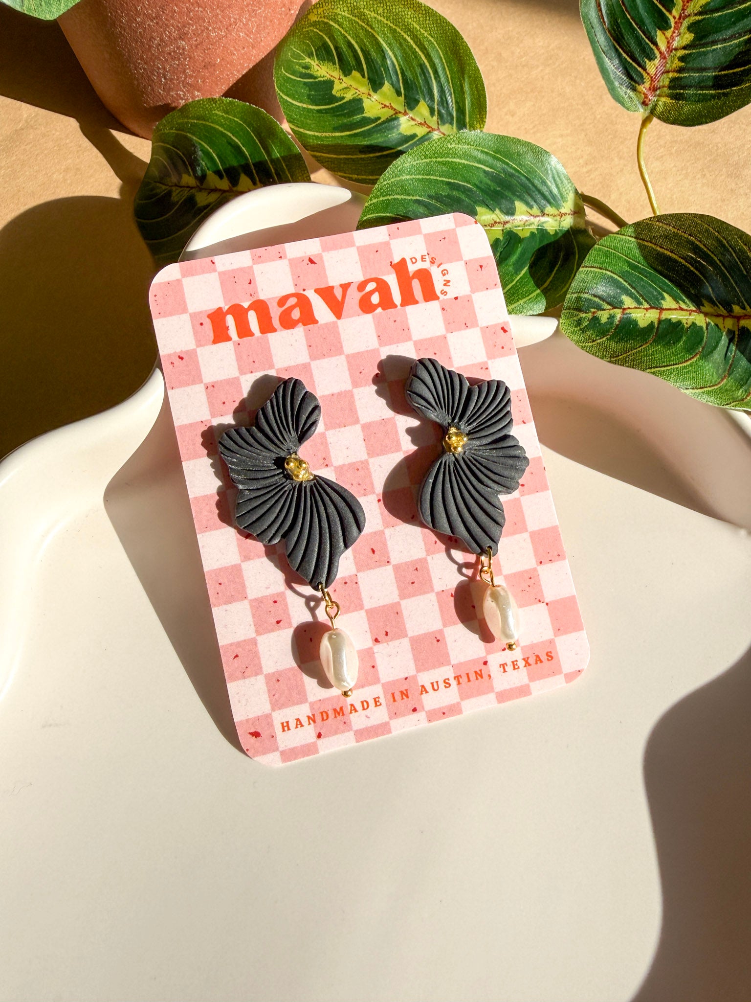 Floral Pearl Drop Earrings