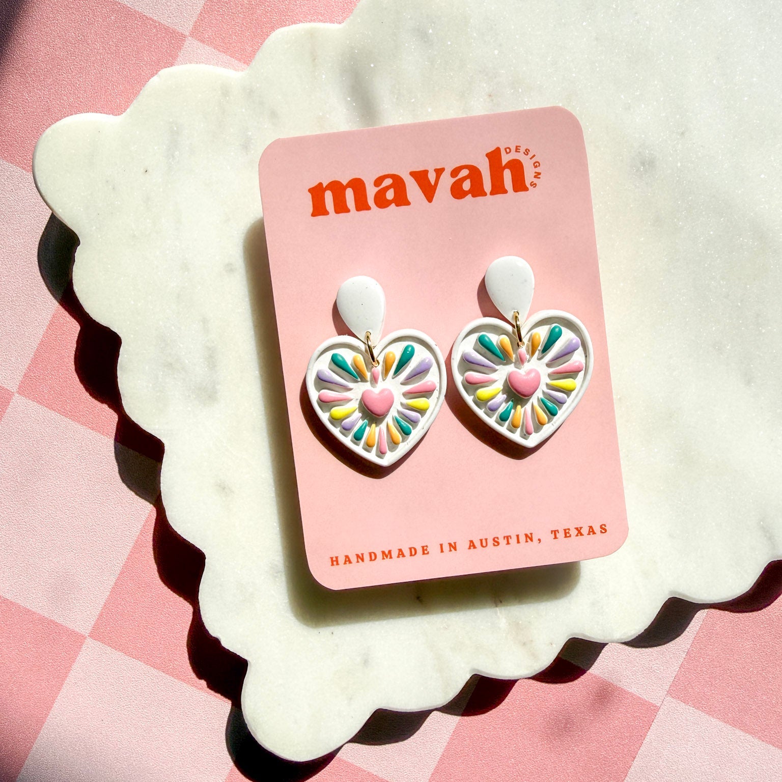 Fiesta Heart Summer Earrings