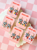 World Cup Soccer Flag Heart Earrings