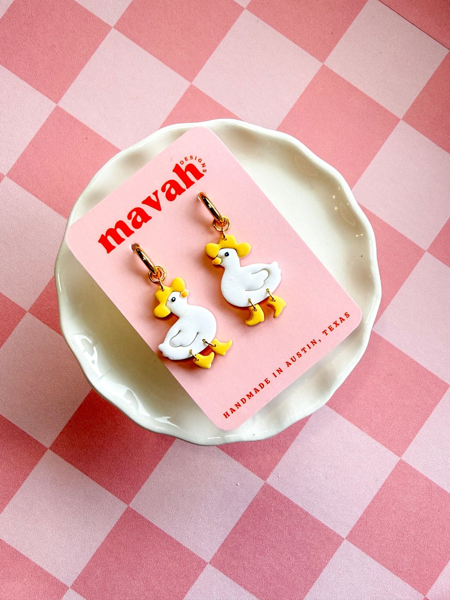 Cowgirl Duck Earrings