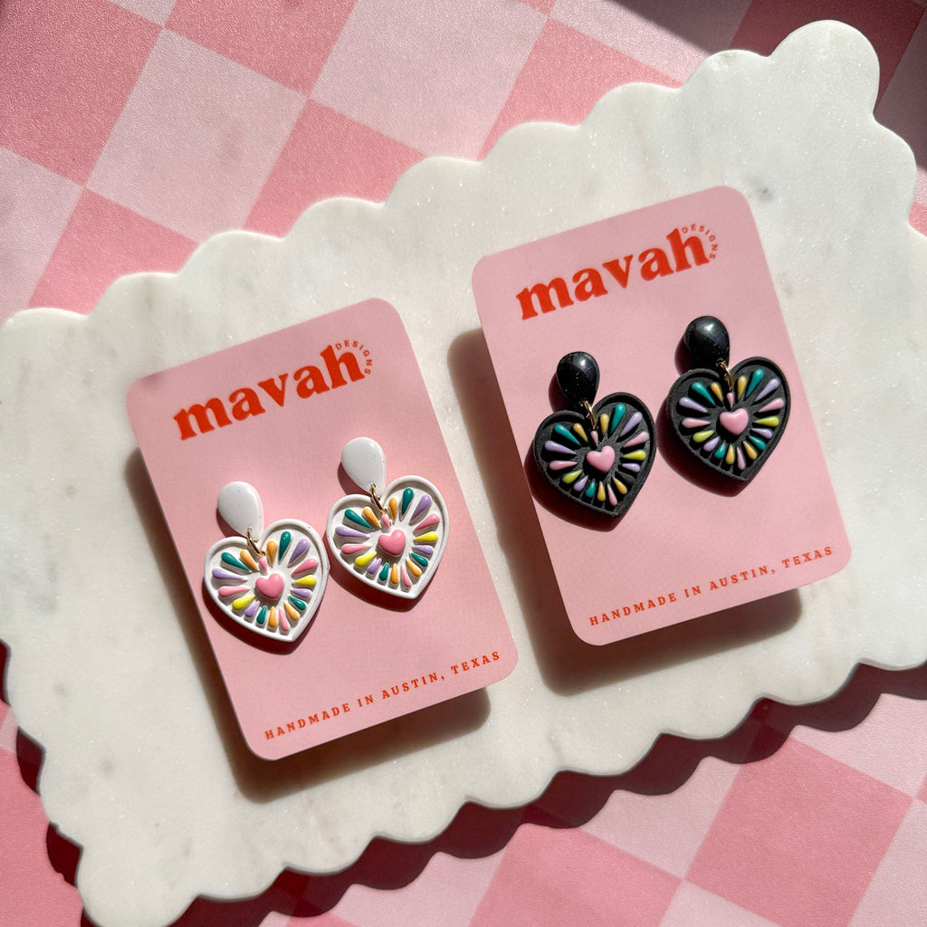 Fiesta Heart Summer Earrings