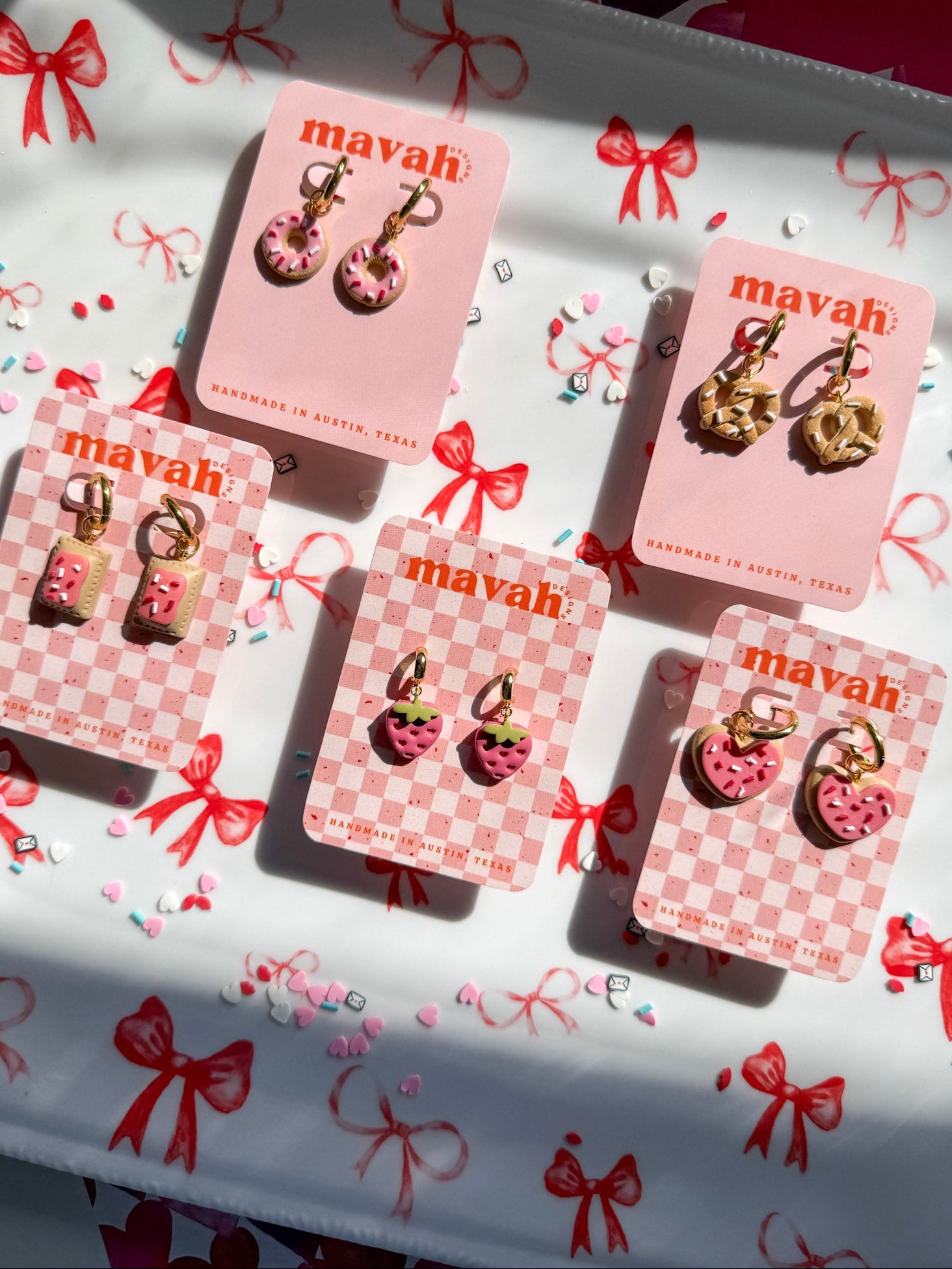 Valentine Sweets Charm Huggies