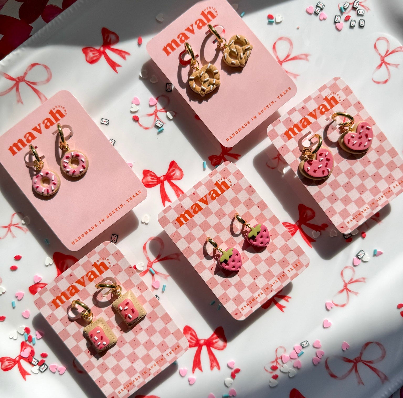 Valentine Sweets Charm Huggies