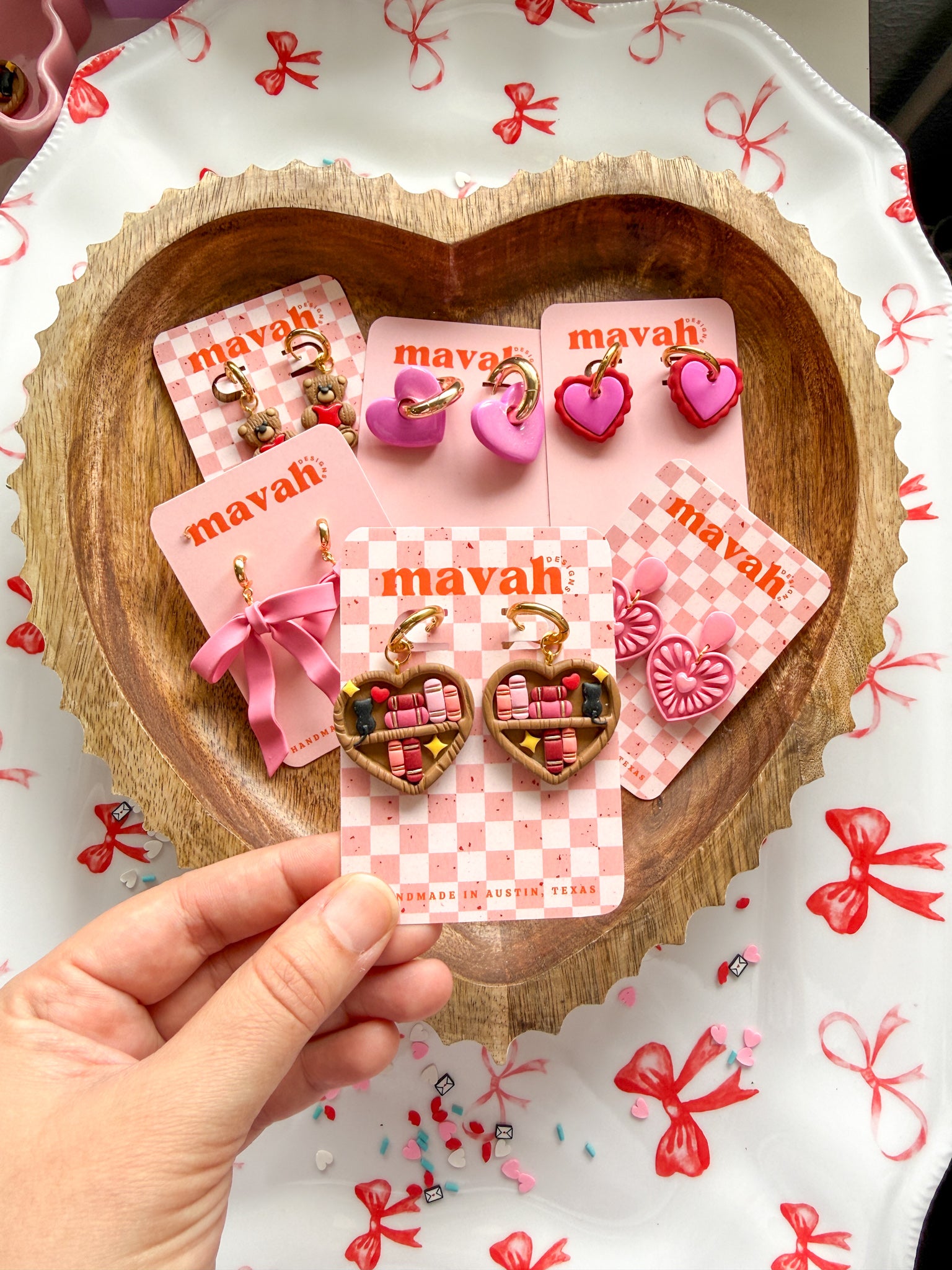 Valentine’s Collection – Handmade Heart Earrings