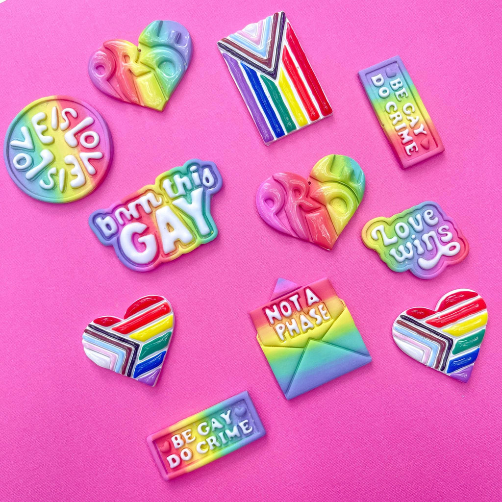 Rainbow Heart Hoop Earrings Pride Flag Earrings LGBTQ+ Jewelry Pride Month Accessories __etsy:8126334054