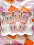 Mini Crayon Stud Earrings – Tiny Colorful Teacher Gift, Polymer Clay Earrings