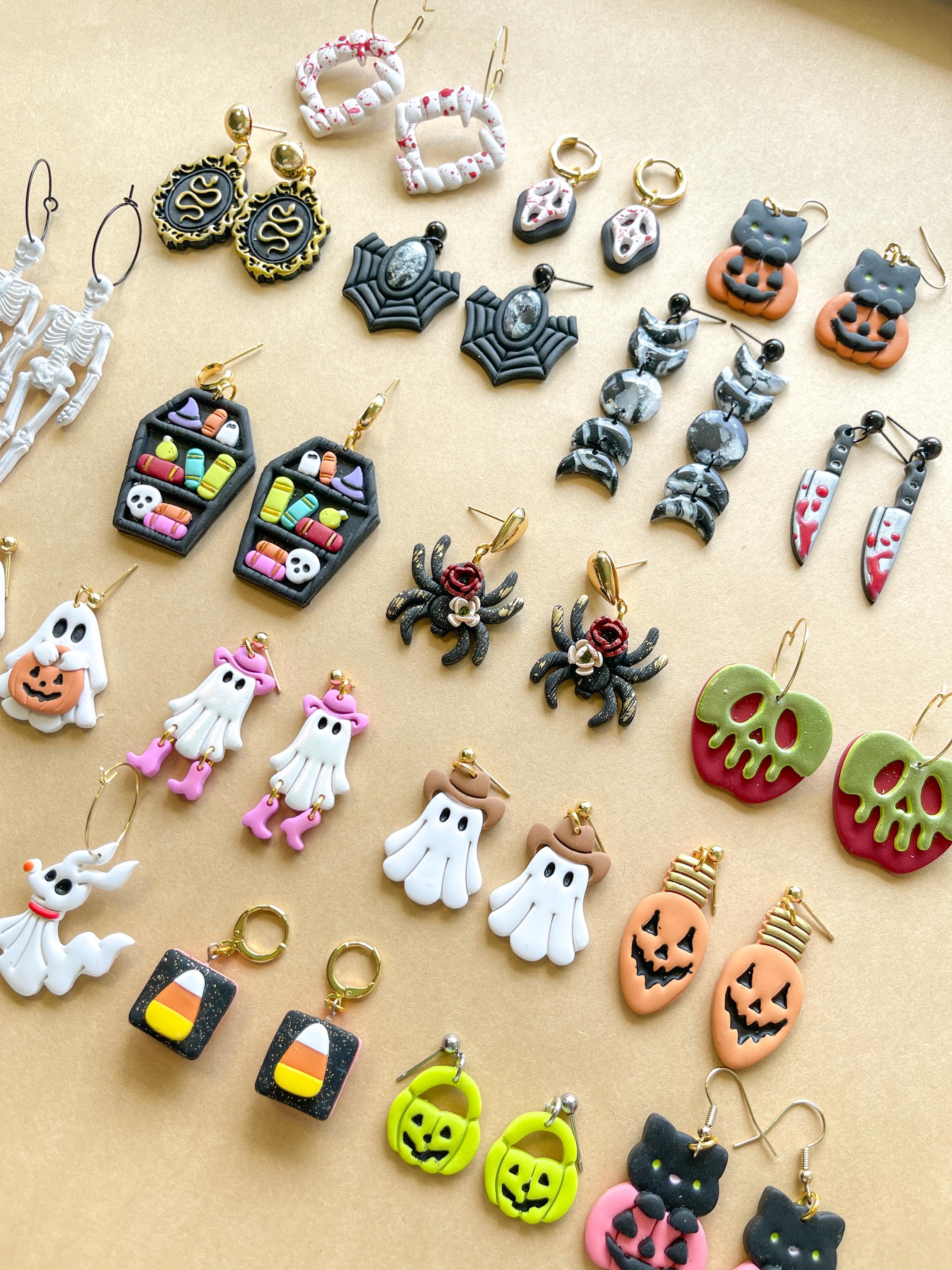 Halloween Earrings – Poison Apple Hoops, Jack O’Lantern Dangles, Zero Ghost Dog Hoops | Nightmare Before Christmas Jewelry