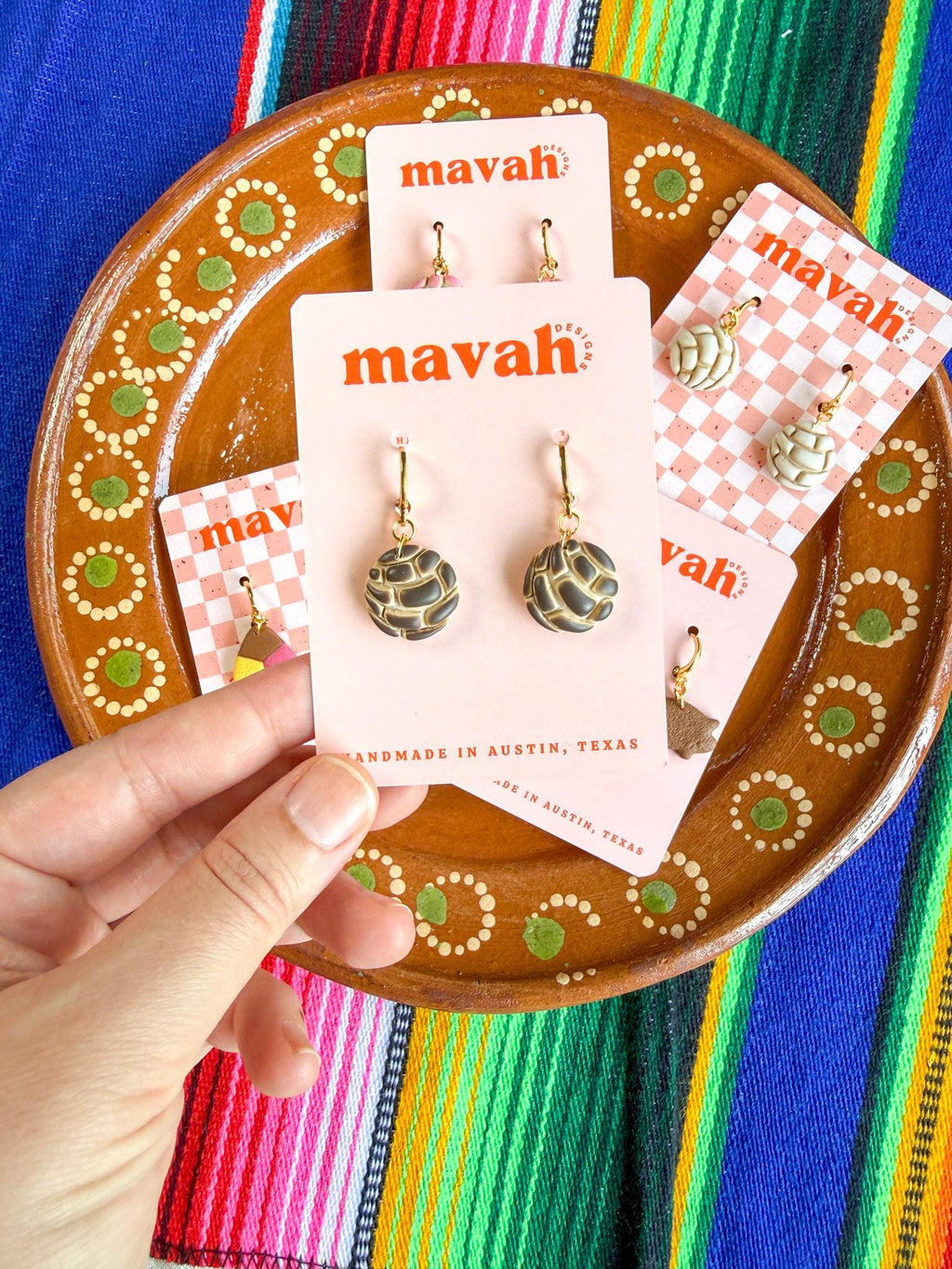 Handmade Polymer Clay Pan Dulce Earrings, Mexican Food Jewelry, Panaderia Style