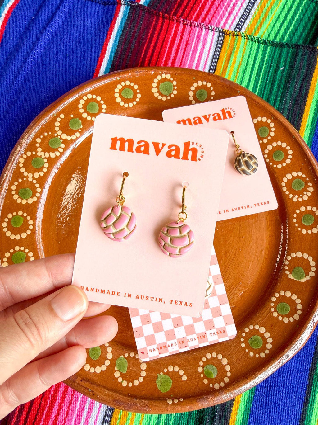 Handmade Polymer Clay Pan Dulce Earrings, Mexican Food Jewelry, Panaderia Style