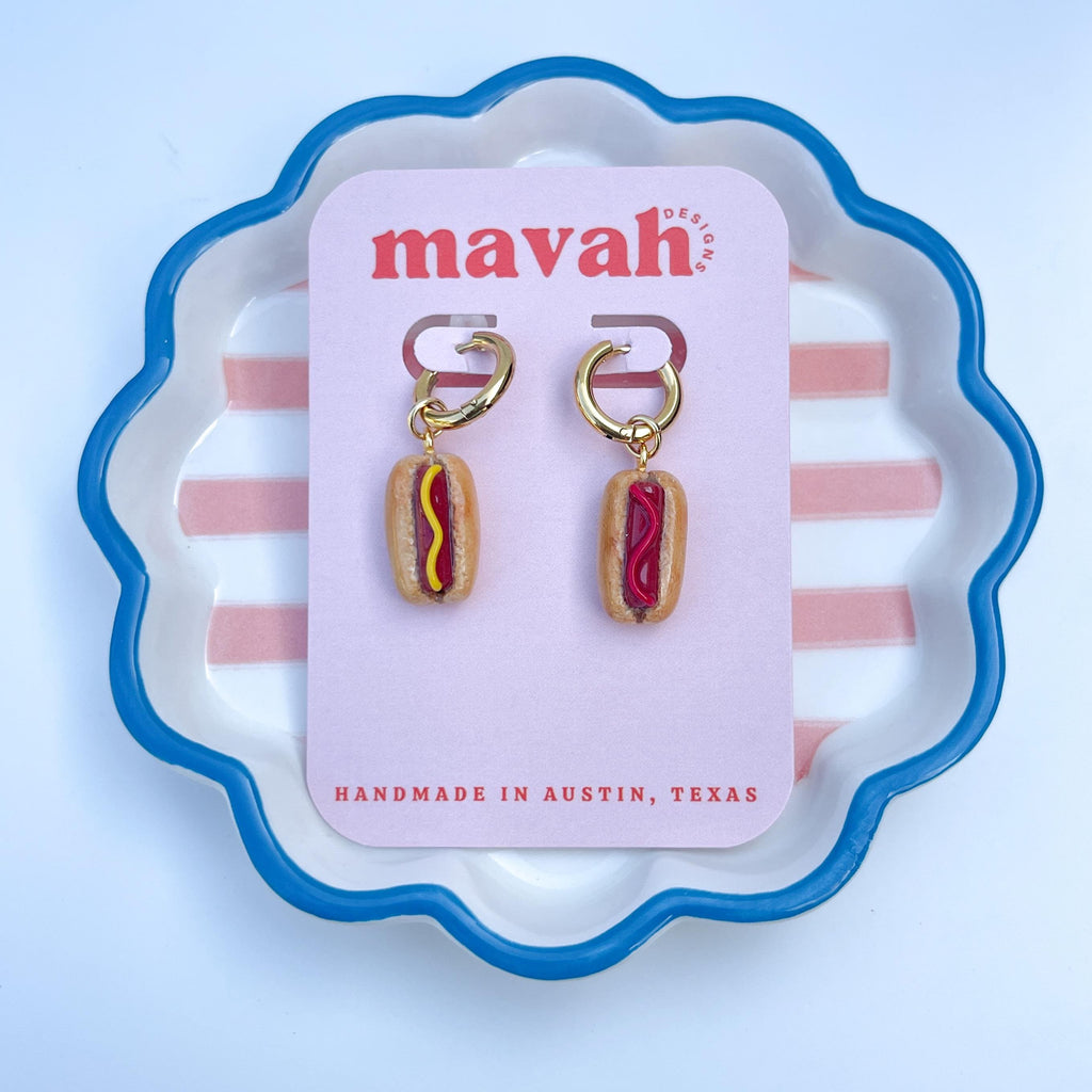 4th of July Charm Earrings Summer Treat Earrings Popsicle Earrings Hot Dog Earrings Corn Dog Earrings __etsy:6945833906